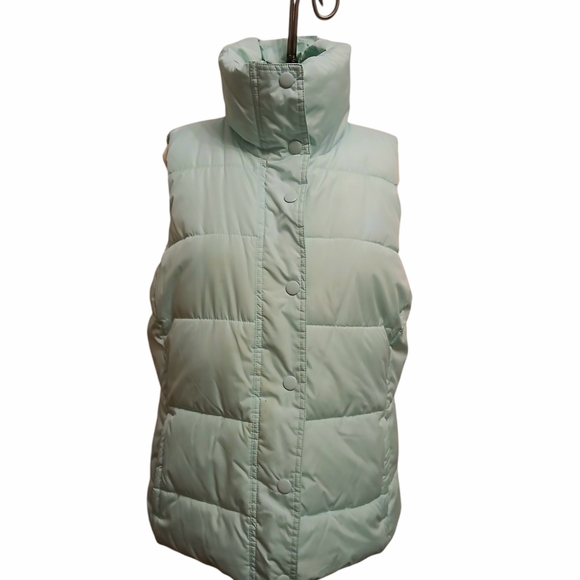 Old Navy Puffer Vest L woman light blue - Picture 6 of 6